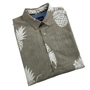 Jack O'Neill Men's Short Sleeve Button Down Shirt Collection Pineapple Khaki-M